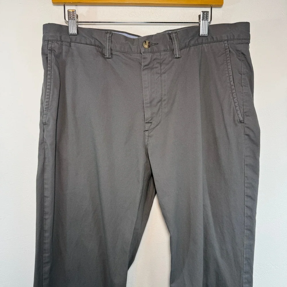 Polo Ralph Lauren‎ Chino Pants Grey Stretch Straight Fit Preppy Classic 34/32